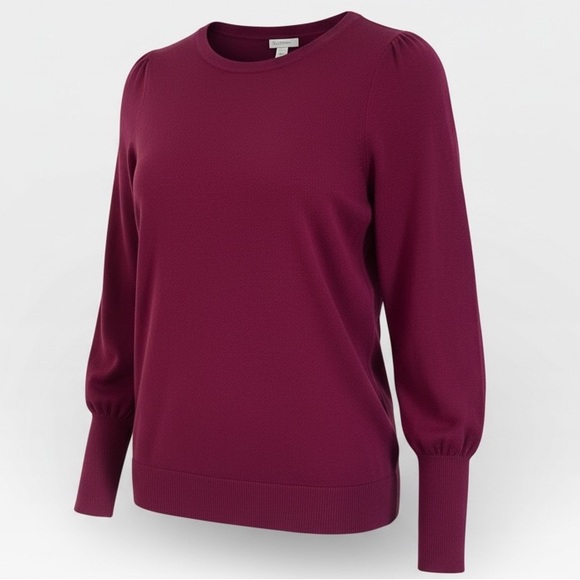 J. Jill Rich Cranberry Long Sleeve Top - Picture 8 of 10